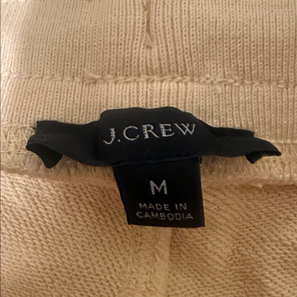 J. Crew Women's Cream cozy Shorts with pockets - Picture 2 of 3